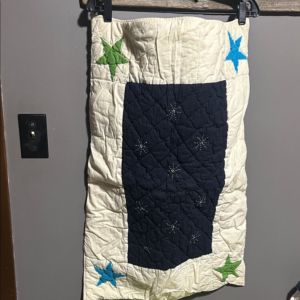 Vintage 2 Quilted Pillow sham cover with Stars